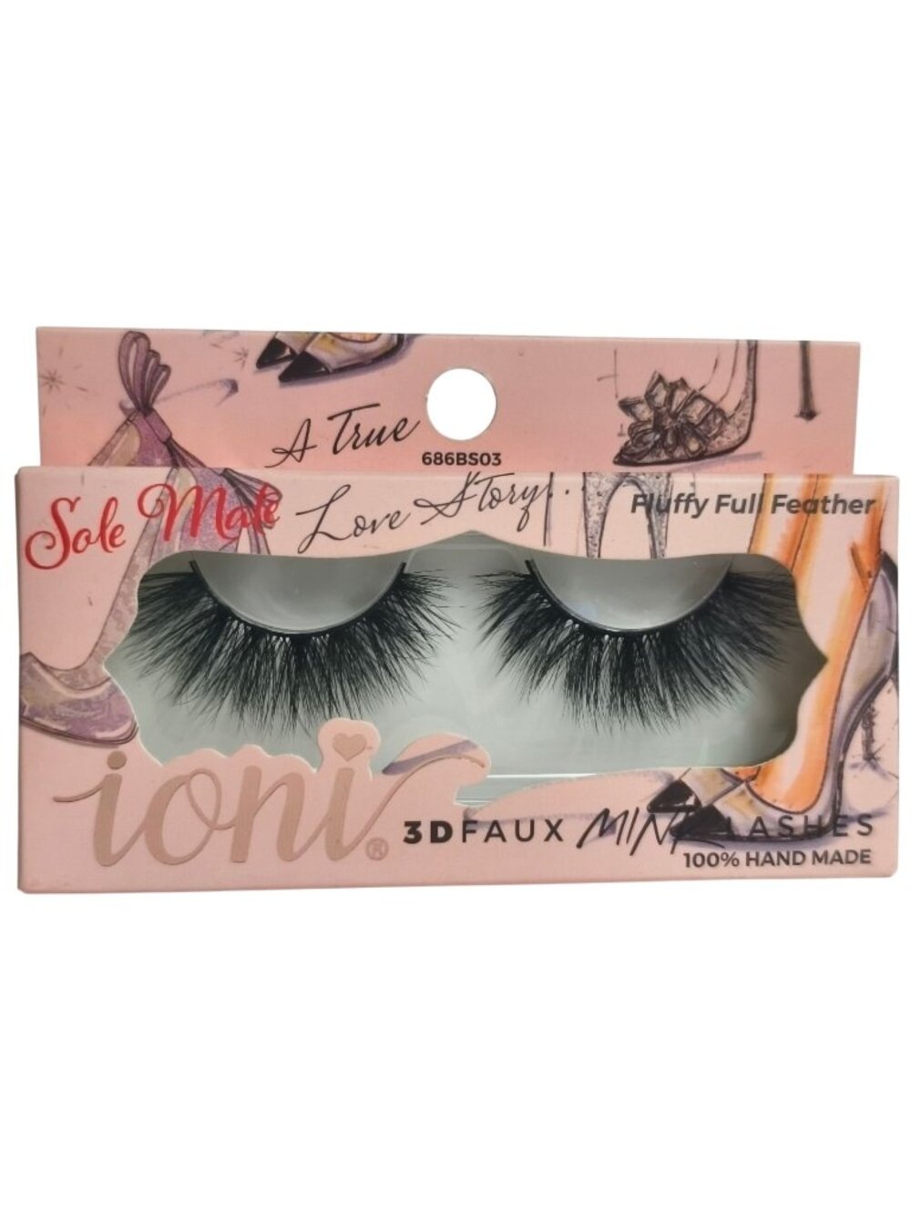 Ioni 3D Faux Mink Eyelashes Bridal Fluffy Full Feather Reusable Vegan Suite